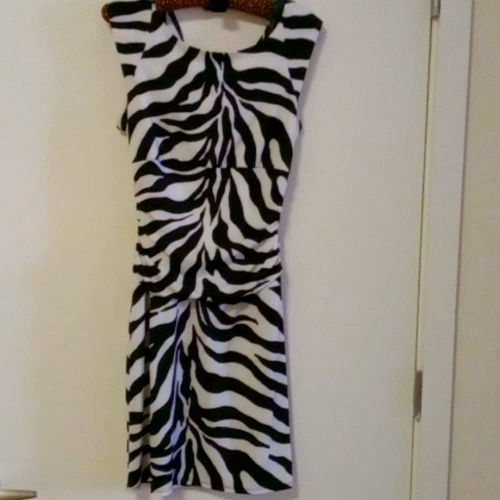 Bisou Bisou Zebra Print Dress